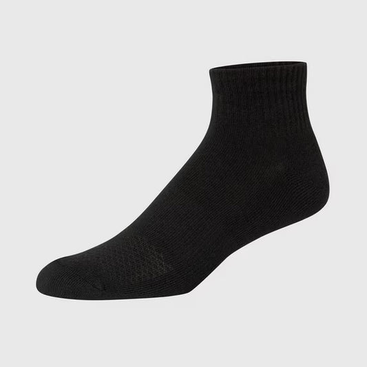 Hanes Premium Men's Comfort Fit Ankle Socks 4pk - Black 6-12: Arch Support